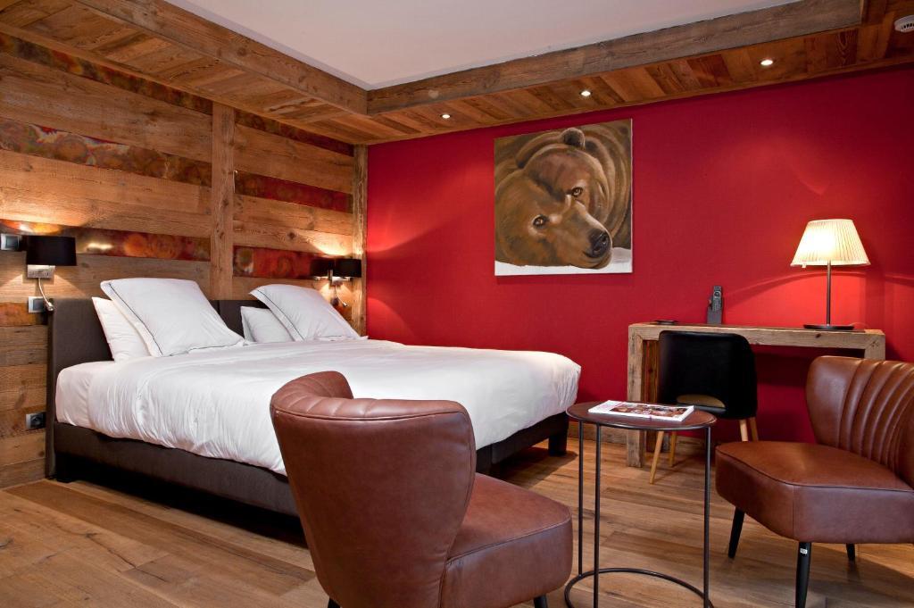 Chalet-Hotel La Marmotte, La Tapiaz & Spa, The Originals Relais レ・ジェ 部屋 写真