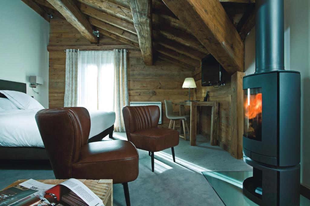 Chalet-Hotel La Marmotte, La Tapiaz & Spa, The Originals Relais レ・ジェ 部屋 写真